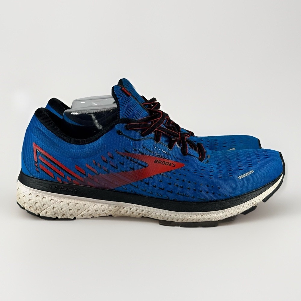 Brooks Ghost 13 Men's size 11.5 Blue Red Running Athletic Shoes 1103481D435‎